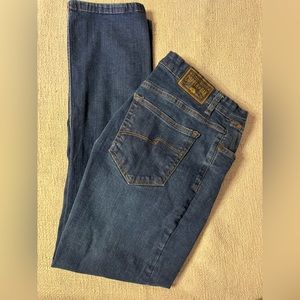Copper & Oak Men's Blue Flat Front Pants Jeans Stretch Size 32x32  Slim Straight